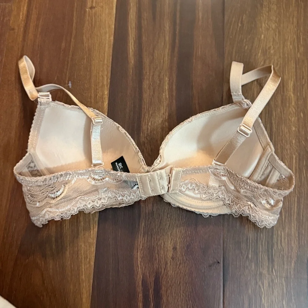 Rene Rofe Lace Underwire Tan Nude Bra Size 34B - Picture 2 of 4